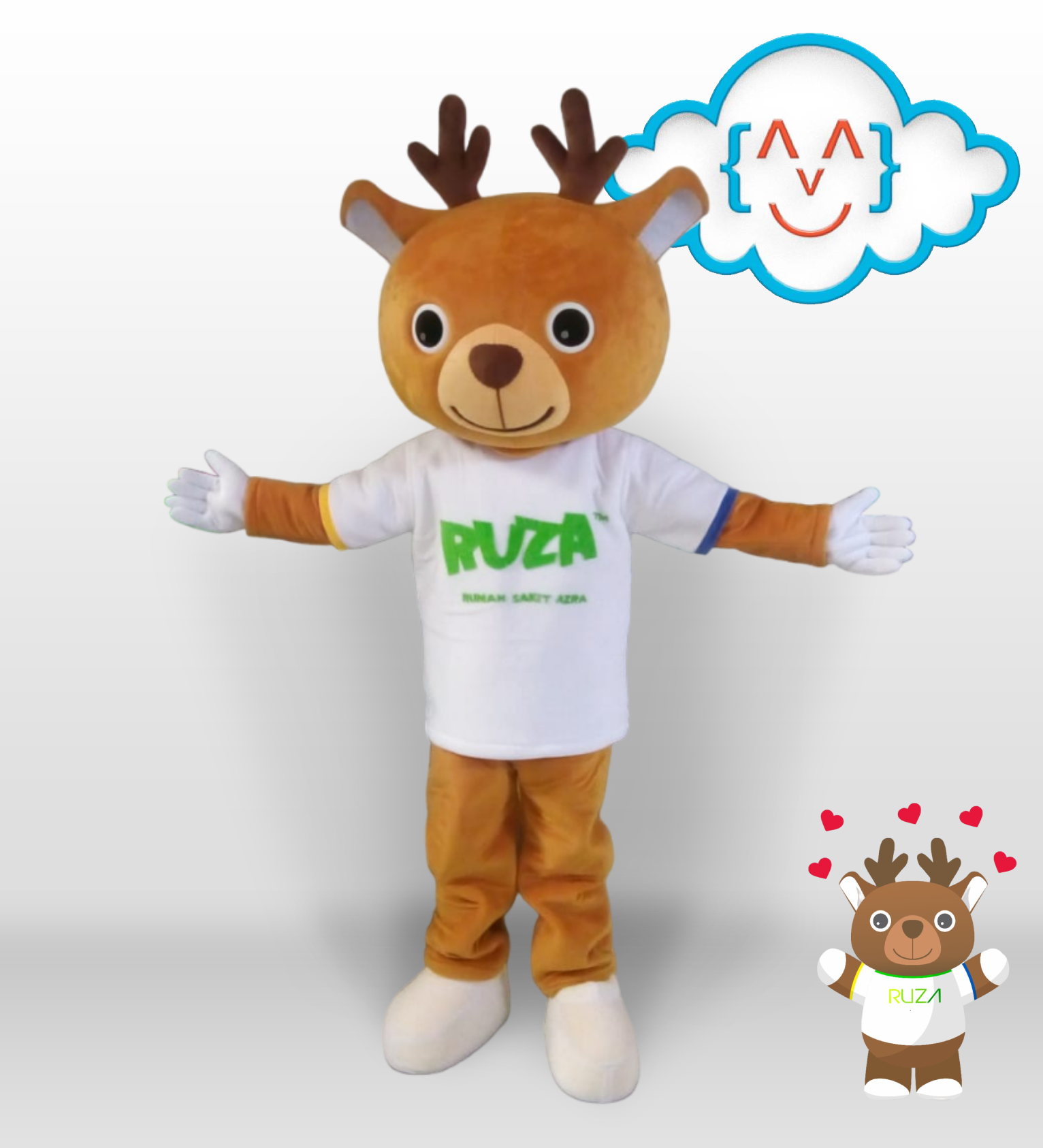 kostum maskot ruza