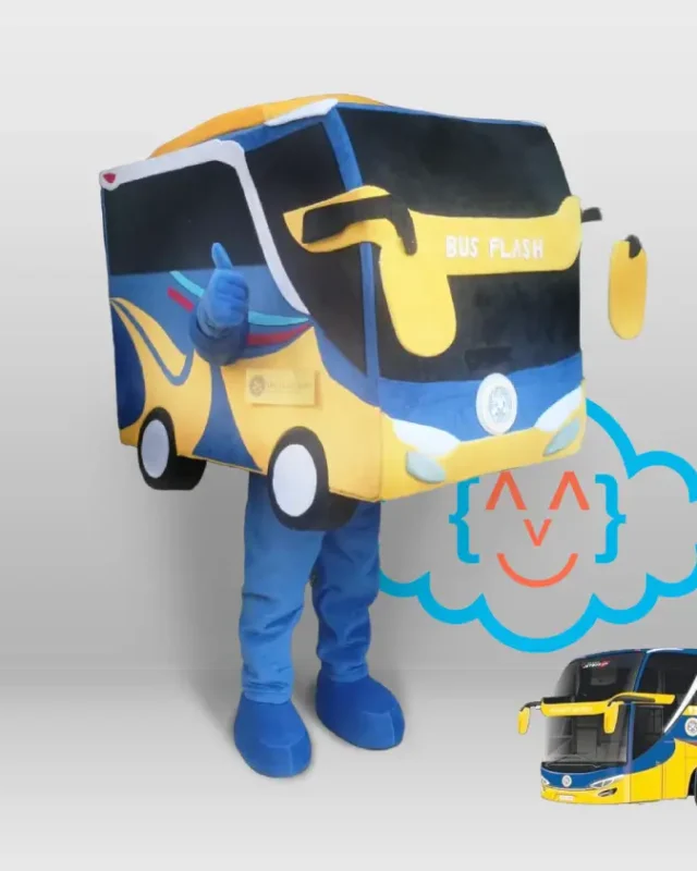 kostum maskot bus